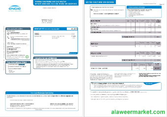 UNITED KINGDOM ENGIE business utility bill Word and PDF template 1-2